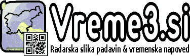 Vreme 3 radar, radarska slika padavin
